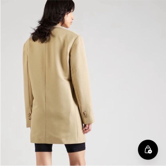Topshop Blazer Oversized Asymmetrical Professional Business Jacket Size 6 - Picture 2 of 16